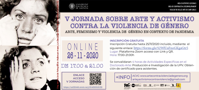 V JORNADA SOBRE ARTE Y ACTIVISMO CONTRA LA VIOLENCIA DE GÉNERO